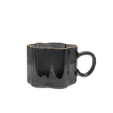 Golden Edge Glass Mug 280mL(Black)